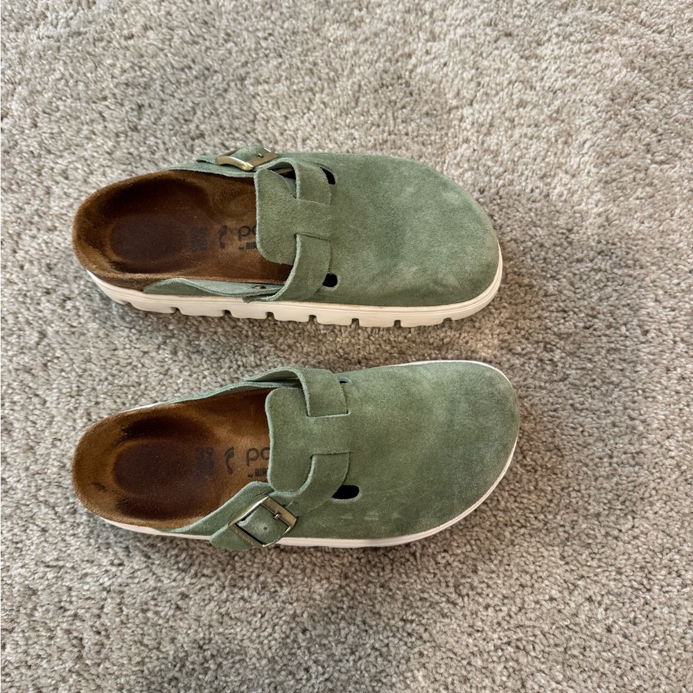 Anthropologie Birkenstock Boston Chunky Platform Shoes - Picture 2 of 4